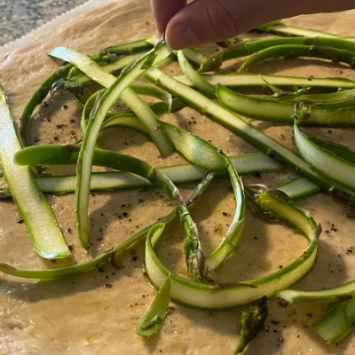 Add Shaved Asparagus to the Pizza